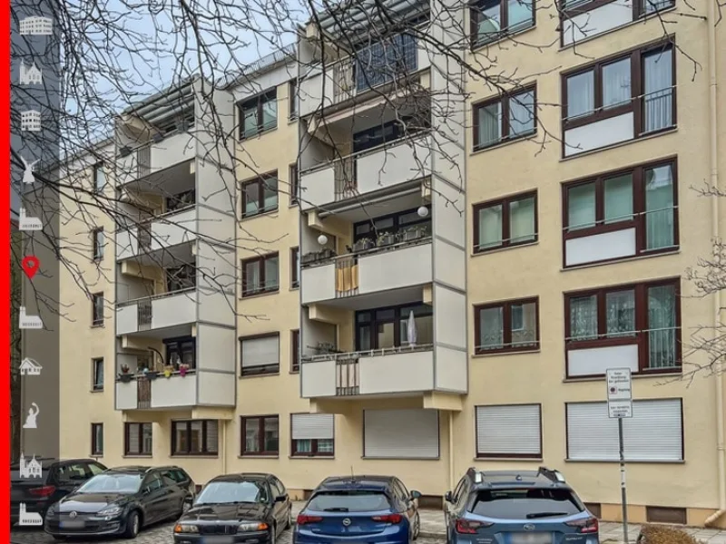 Hausansicht - Wohnung kaufen in München - Ruhig gelegene und gepflegte 2-Zimmer-Wohnung im Hochparterre