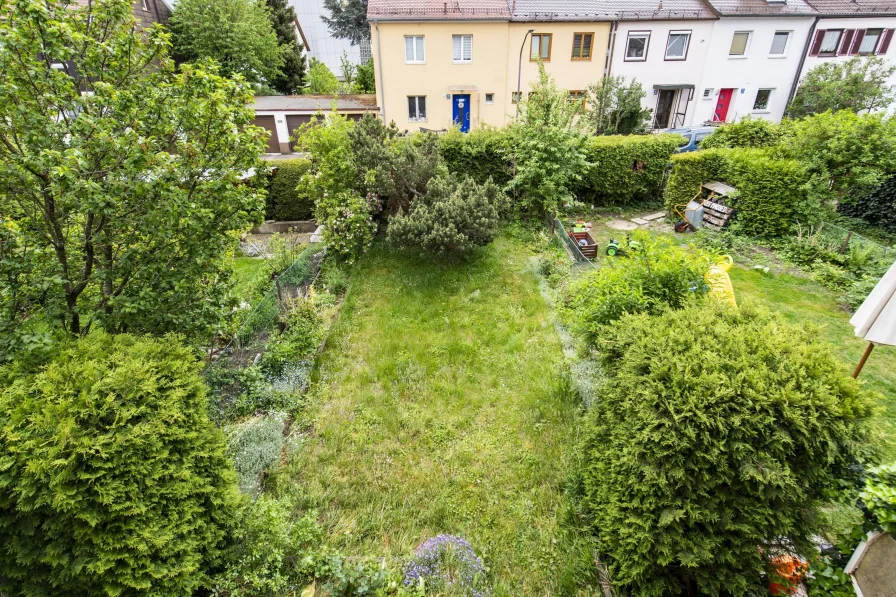 Blick in den Garten von oben