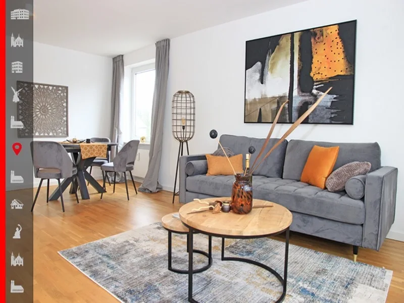 Wohn-Essbereich - Wohnung kaufen in München - Kernsanierte 4-Zimmer-Wohnung zur Selbstnutzung