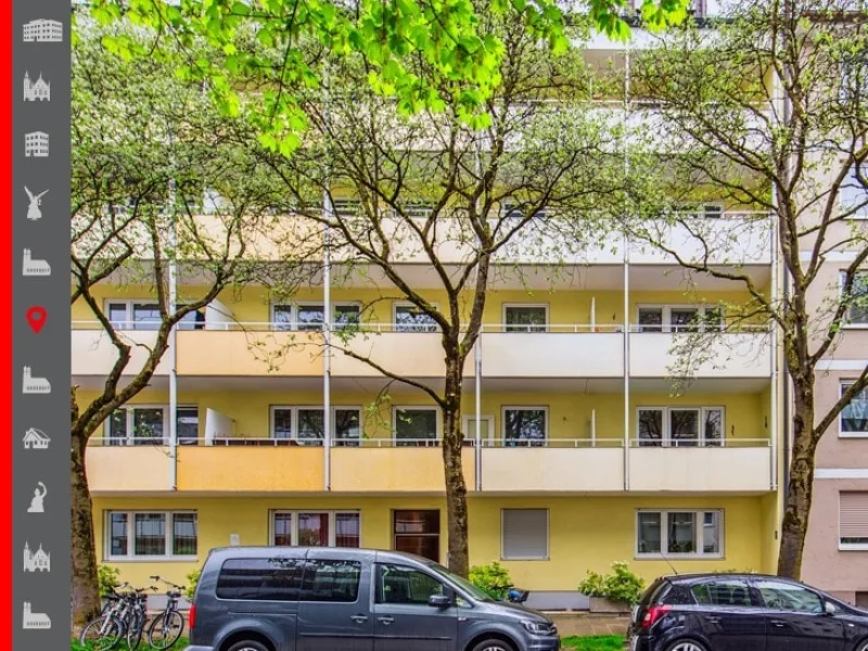 Hausansicht - Wohnung kaufen in München - Wohnen am Park! Bezugsfreie 3-Zimmmer-Wohnung mit guter Erreichbarkeit von Tram- und S-Bahn