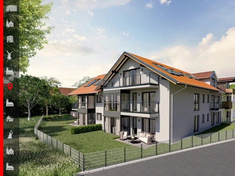 Hausansicht - Wohnung kaufen in Sauerlach - Letzte Gelegenheit: Großzügige 3-Zimmer-Wohnung mit zwei Balkonen
