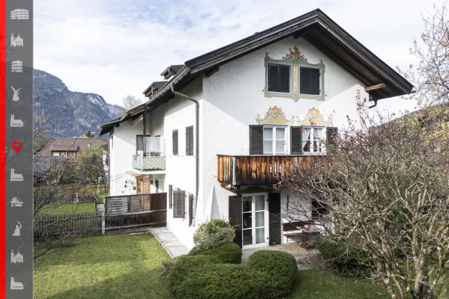 Titelbild - Haus kaufen in Garmisch-Partenkirchen - Ruhige Lage mit Bergblick: Doppelhaushälfte mit Einliegerwohnung