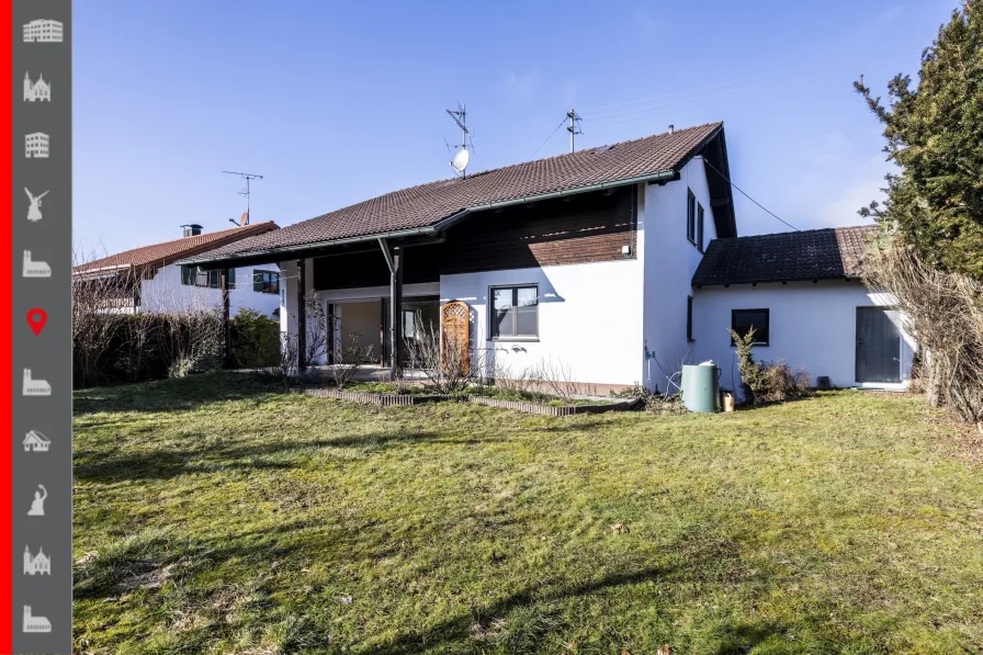 Hausansicht - Haus kaufen in Tutzing - Traumhaftes Zwei-Familienhaus oder großes Wohnhaus in idyllischer Lage