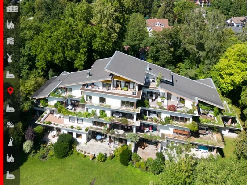 Hausansicht - Wohnung kaufen in Tutzing - 3-Zimmer-Dachgeschosswohnung mit zwei Terrassen mit Blick auf den Starnberger See