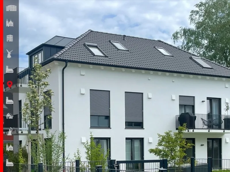 Hausansicht - Wohnung kaufen in Gröbenzell - Neubau! Gemütliche Erdgeschosswohnung zum sofortigen Bezug 