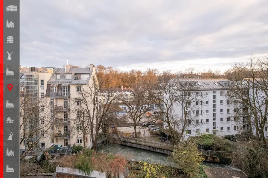 Blick Innenhof - Wohnung kaufen in München - Kolumbusplatz! Freie 2-Zi-Wohnungen zur Selbstnutzung oder Kapitalanlage in beliebter Innenstadtlage