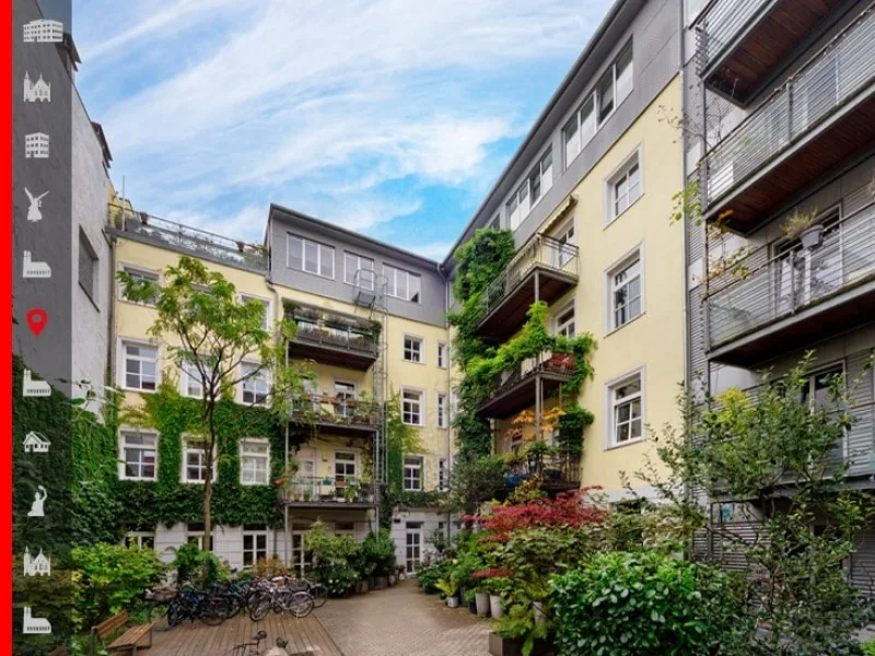 Hausansicht - Wohnung kaufen in München - Die perfekte Symbiose: Tradition und Moderne in zentraler und ruhiger Lage im Rückgebäude