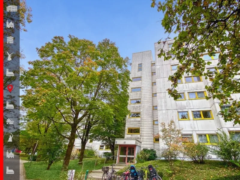 Außenansicht - Wohnung kaufen in München - Renovierte und helle 3 Zimmerwohnung mit wunderbarem, Fernblick in ruhiger Lage - Großhadern!