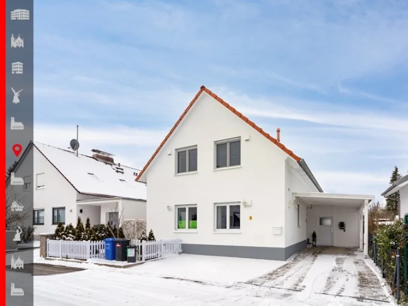 Hausansicht - Haus kaufen in Maisach - Modernes freistehendes Einfamilienhaus mit großzügigem Garten