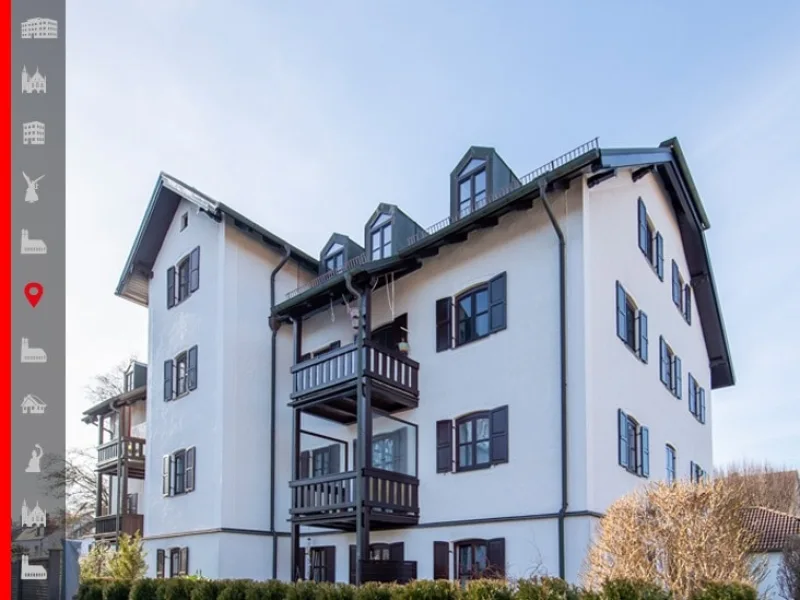 Hausansicht - Wohnung kaufen in Gröbenzell - Bezugsfreie und charmante 2,5-Zimmer-Wohnung mit zwei Balkonen