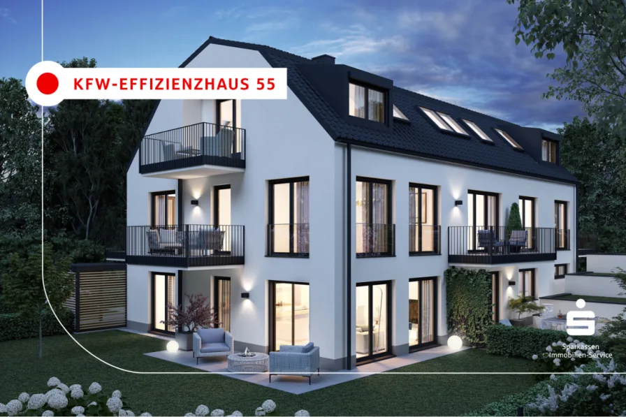 Objektansicht Visualisierung - Wohnung kaufen in München - Haus im Haus: 142m² Nutzfläche auf zwei Ebenen und Garten