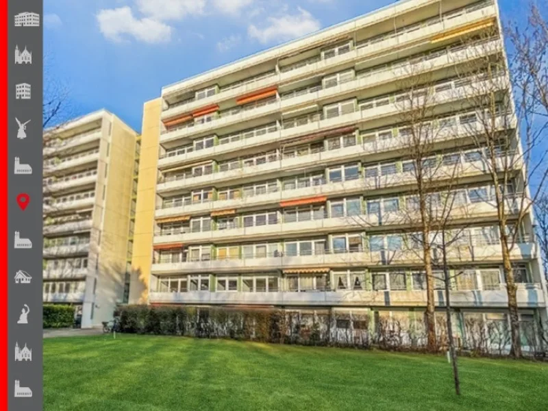 Hausansicht - Wohnung kaufen in München - 3-Zimmer-Wohnung in grüner Umgebung mit idealer Verkehrsanbindung 
