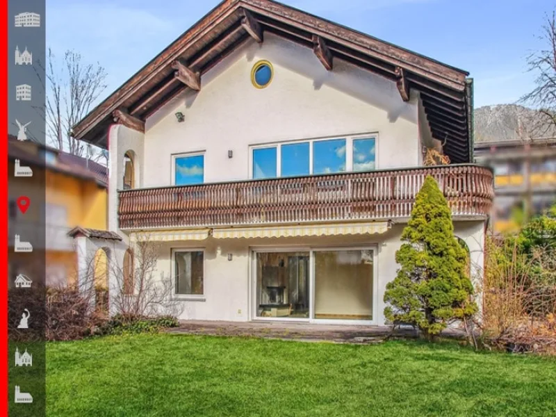 Hausansicht - Haus kaufen in Garmisch-Partenkirchen - Viel Wohnfläche mit Bergblick: Saniertes Einfamilienhaus mitten in Garmisch