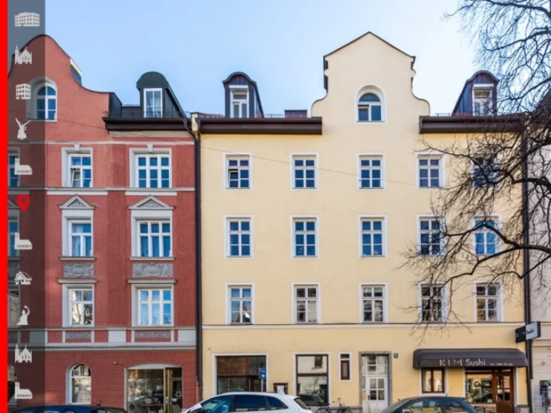 Hausansicht - Wohnung kaufen in München - Traumhaft leben über den Dächern von Schwabing - großes individuelles Ausbaupotential! 