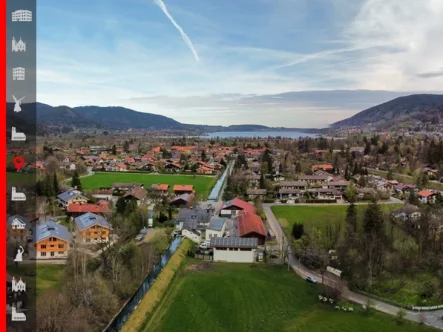 Seeblick - Grundstück kaufen in Weißach - Attraktives Grundstück mit ca. 1.452 m², Baugenehmigung für 2 EFH 