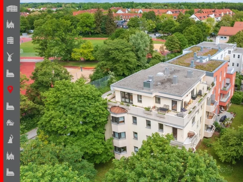 Hausansicht - Wohnung kaufen in München - Bezugsfreie große 2-Zimmer-Wohnung mit sonnigem Balkon 