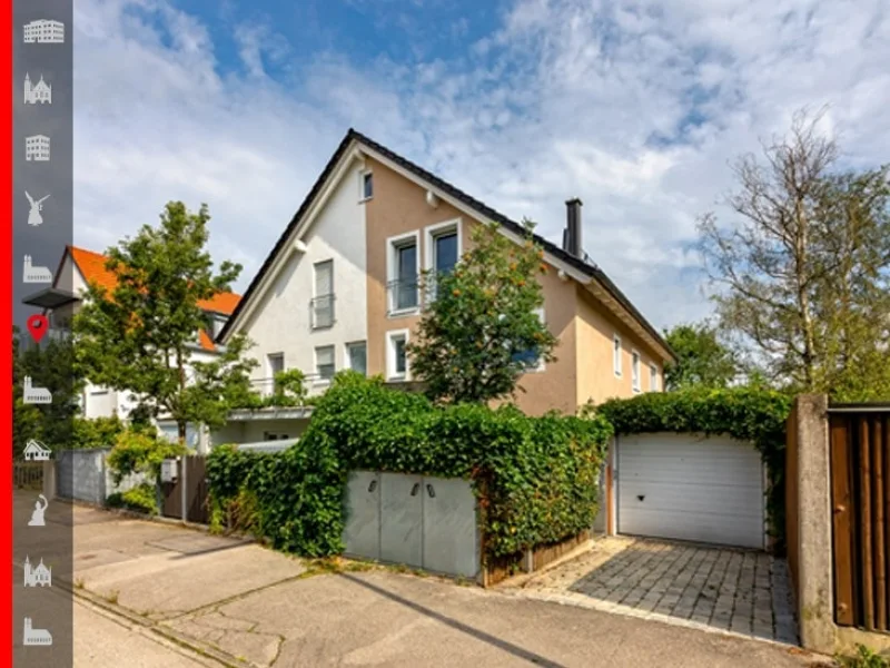 Hausansicht - Wohnung kaufen in München - Großzügiges und hochwertig ausgestattetes Haus im Haus mit ca. 150 m² WNFL und sonnigem Garten