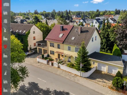 Objektansicht - Haus kaufen in München - Familienidylle mit Stil - großzügige Doppelhaushälfte mit 5 Zimmern und traumhaftem Garten