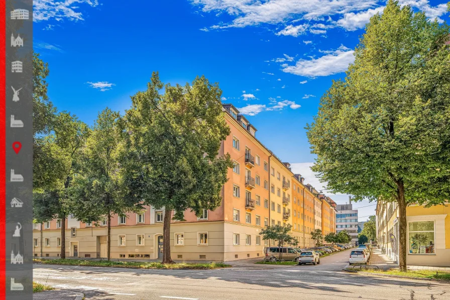 Außenansicht - Wohnung kaufen in München - Saniertes Altbau-Juwel: Terrassen-Wohnung in begehrter Lage