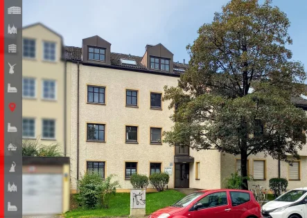 Hausansicht - Wohnung kaufen in München - Gemütliches Apartment mit eigenem Südgarten - derzeit vermietet