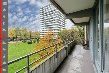 Balkon - Wohnung kaufen in München - Investieren am Petuelpark - vermietete 3-Zimmer-ETW mit Balkon und TG-Einzelstellplatz