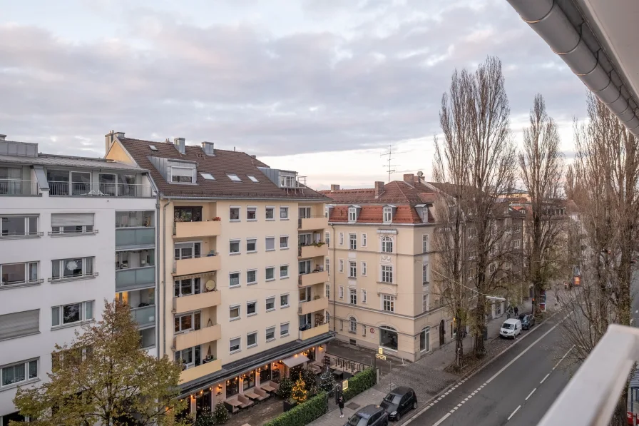 Blick aus dem Gebäude