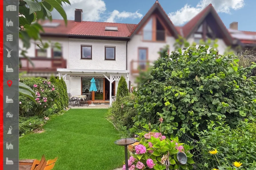 Objektansicht - Haus kaufen in Unterschleißheim - Gepflegtes Reihenmittelhaus mit ca. 188 m²  Wohn-/ Nutzfläche in sehr ruhiger Lage