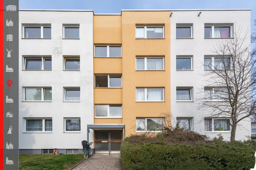 Hausansicht - Wohnung kaufen in München - Attraktive 3-Zimmer-Wohnung mit Westbalkon Lage & Energieklasse C überzeugen!