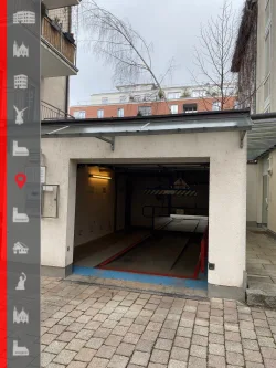 Einfahrt geöffnet - Garage/Stellplatz kaufen in München - Einmalige Chance: freier TG-Stellplatz in der Au!