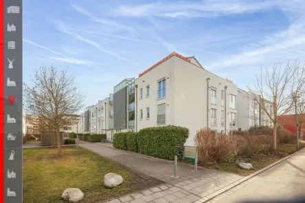 Hausansicht - Wohnung kaufen in Puchheim - Exklusive Penthouse-Wohnung mit zwei Dachterrassen und modernem Ambiente zur Kapitalanlage