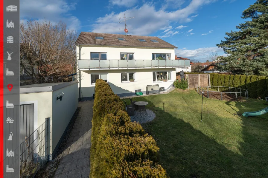 Hausansicht - Haus kaufen in Neubiberg - Kleines Mehrfamilienhaus in Neubiberg