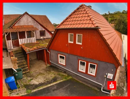 Frontansicht - Haus kaufen in Karlstadt - Klein aber fein! Idyllische Altortlage inklusive!