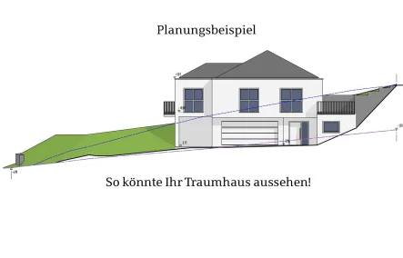 Planungsbeispiel - Grundstück kaufen in Leidersbach - Schönes Eck-Grundstück in Leidersbach