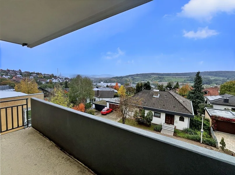 Ausblick vom Balkon  - Wohnung kaufen in Obernburg - Angebotsverfahren! - 2-Zimmer-Wohnung in Top-Lage in Obernburg