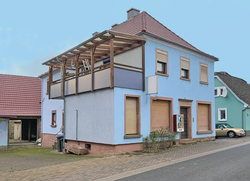 Außenansicht - Haus kaufen in Faulbach - Packen Sie´s an - das ist was für Handwerker