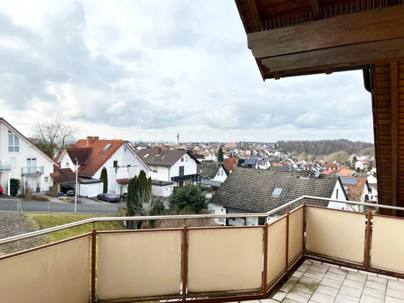 Blick vom DG-Balkon über Haibach