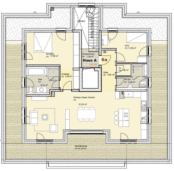 Haus A 2. Obergeschoss/Penthouse