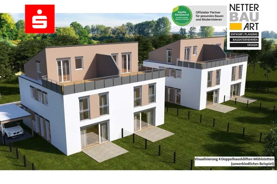 Visualisierung - Haus kaufen in Röttenbach - Neubau-Doppelhaushälfte sucht netten Nachbarn