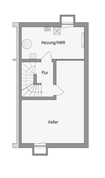 Kellergeschoss Haus 2 u. 4