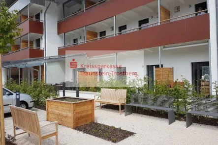 Ansicht Gemeinschaftsgarten - Wohnung mieten in Waging a. See - Betreutes Wohnen ab 60 Jahre