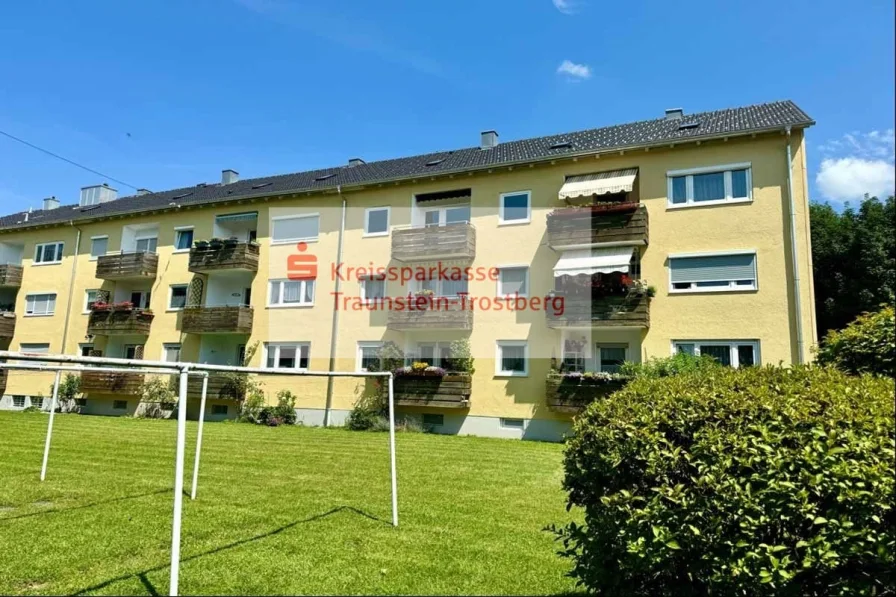 Ansicht Balkon - Wohnung kaufen in Grassau - Wohnung mit Bergblick im Chiemgau