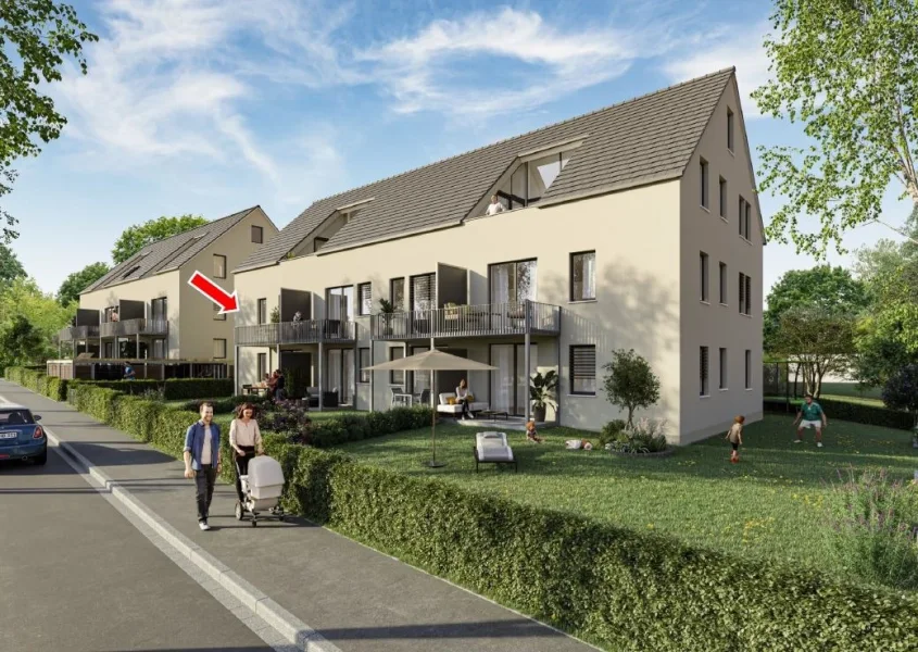 Wohnungslage - Wohnung kaufen in Ulm - JU living - Wohnungen nach Maß im KfW-40-Standard
