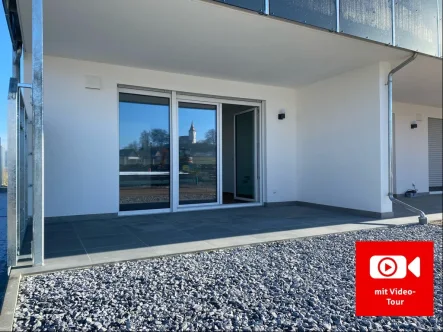 Terrasse - Wohnung kaufen in Dombühl - Moderne 3-Zimmer-Wohnung   -  Erstbezug mit Stil und Komfort!