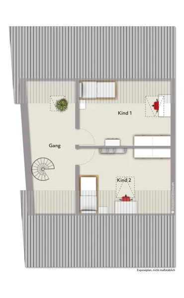 Grundriss der Wohnung - Spitzboden