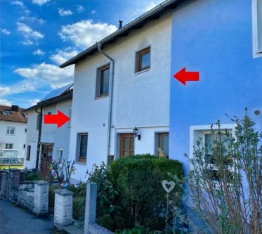 Außenansicht - Haus kaufen in Ansbach - Kleines Reihenmittelhaus sucht neuen Eigentümer