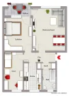 Grundriss 3-Zimmer-Wohnung