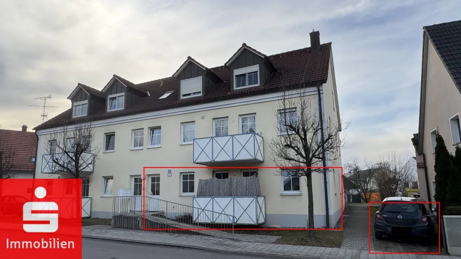 Ansicht Ost mit Balkon - Wohnung mieten in Schrobenhausen - Wohnen in zentraler Lage