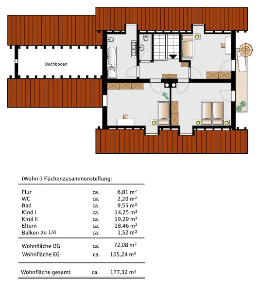 Grundriss Obergeschoss