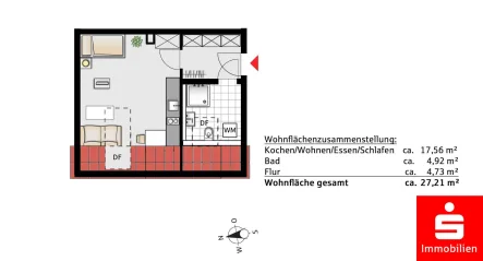 Grundriss - Wohnung mieten in Schrobenhausen - Einziehen und Wohlfühlen!