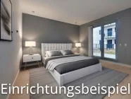 Schlafzimmer mit Einrichtungsbeispiel